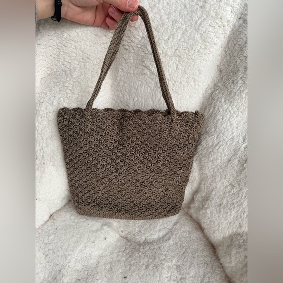 The SAK crochet large shoulder bag, Cognac color. - Picture 2 of 6